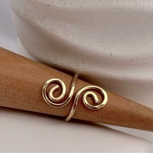 Artisan Jewelers Brass Double Swirl Ring